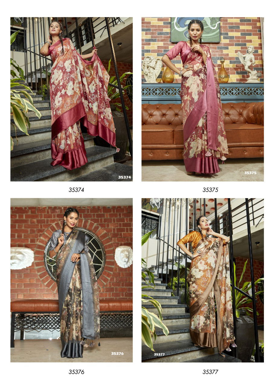 Triveni Kantara Fancy Ethnic Wear Wholesale Printed Saree Catalog